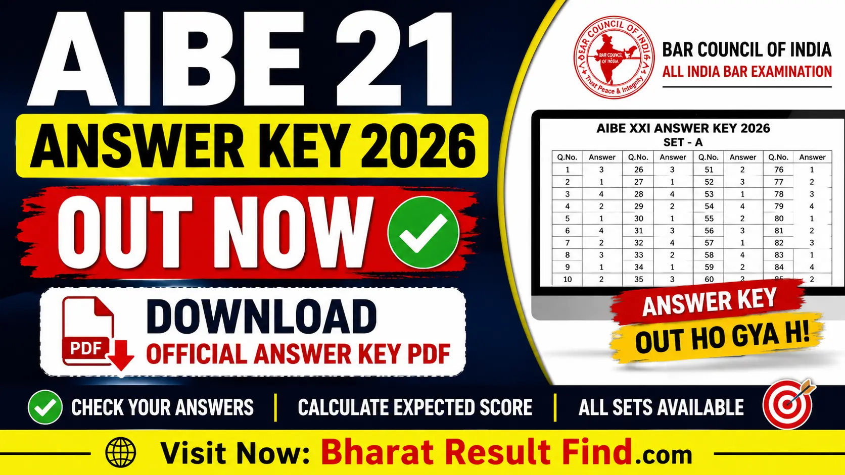 AIBE 21 Answer Key 2026