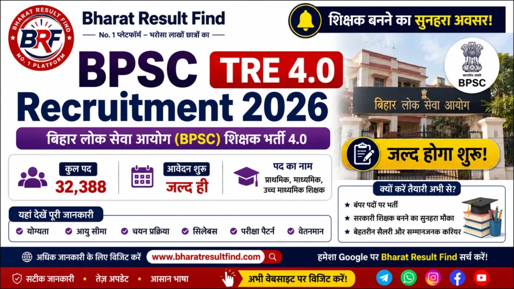 BPSC TRE 4.0 Recruitment 2026