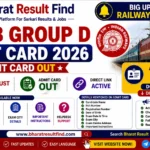 RRB Group D Admit Card 2026
